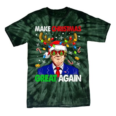 Make Christmas Great Again Trump 2024 Xmas Tie-Dye T-Shirt