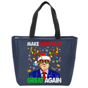 Make Christmas Great Again Trump 2024 Xmas Zip Tote Bag