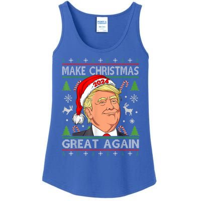 Make Christmas Great Again Funny Trump Ugly Christmas Gift Ladies Essential Tank