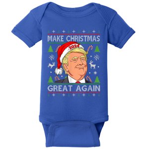 Make Christmas Great Again Funny Trump Ugly Christmas Gift Baby Bodysuit