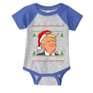 Make Christmas Great Again Funny Trump Ugly Christmas Gift Infant Baby Jersey Bodysuit