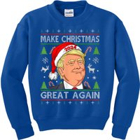 Make Christmas Great Again Funny Trump Ugly Christmas Gift Kids Sweatshirt