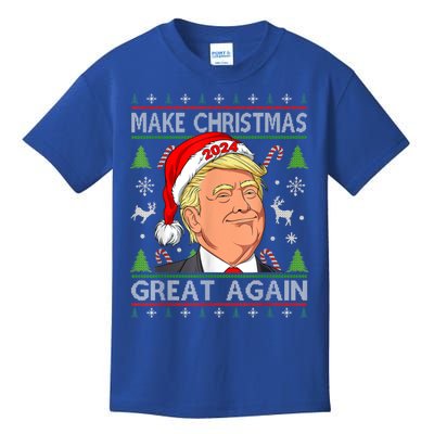 Make Christmas Great Again Funny Trump Ugly Christmas Gift Kids T-Shirt