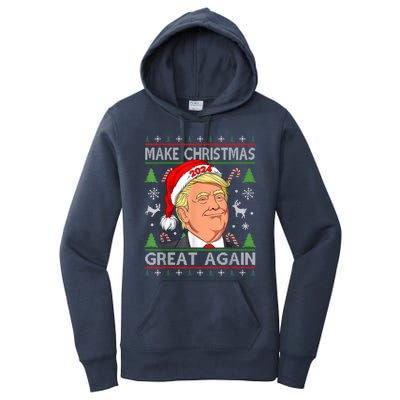 Make Christmas Great Again Funny Trump Ugly Christmas Gift Women's Pullover Hoodie