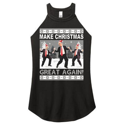Make Christmas Great Again Trump Dancing Women's Perfect Tri Rocker Tank