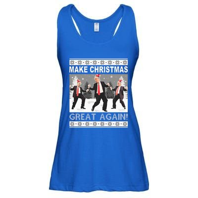 Make Christmas Great Again Trump Dancing Ladies Essential Flowy Tank