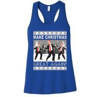 Make Christmas Great Again Trump Dancing Women's Racerback Tank