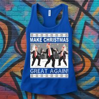 Make Christmas Great Again Trump Dancing Womens Tank Top