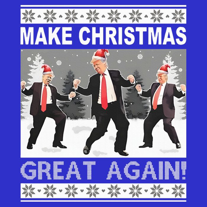 Make Christmas Great Again Trump Dancing Womens Tank Top