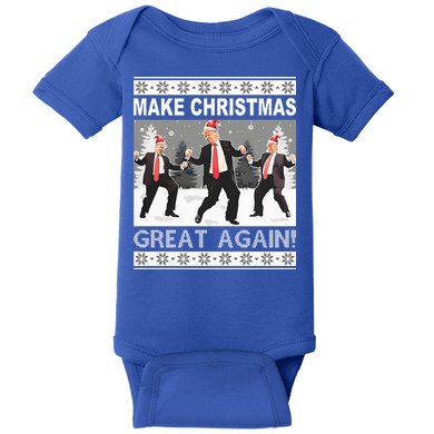 Make Christmas Great Again Trump Dancing Baby Bodysuit