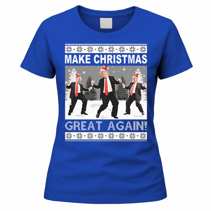 Make Christmas Great Again Trump Dancing Women's T-Shirt