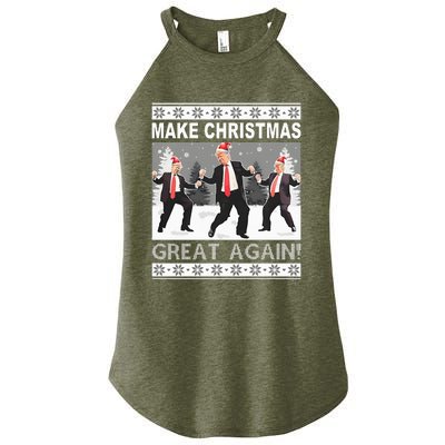 Make Christmas Great Again Trump Dancing Women's Perfect Tri Rocker Tank