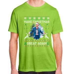 Make Christmas Great Again Ugly Funny Trump 47 Xmas Meaningful Gift Adult ChromaSoft Performance T-Shirt