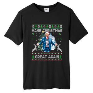 Make Christmas Great Again Ugly Funny Trump 47 Xmas Meaningful Gift Tall Fusion ChromaSoft Performance T-Shirt