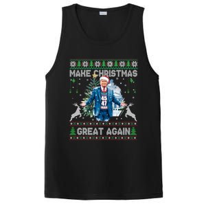 Make Christmas Great Again Ugly Funny Trump 47 Xmas Meaningful Gift PosiCharge Competitor Tank