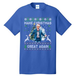 Make Christmas Great Again Ugly Funny Trump 47 Xmas Meaningful Gift Tall T-Shirt