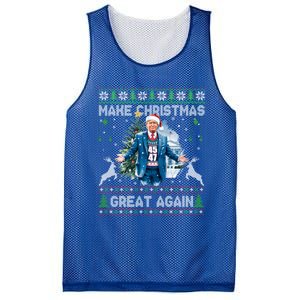 Make Christmas Great Again Ugly Funny Trump 47 Xmas Meaningful Gift Mesh Reversible Basketball Jersey Tank