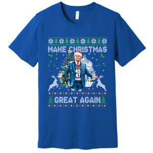 Make Christmas Great Again Ugly Funny Trump 47 Xmas Meaningful Gift Premium T-Shirt