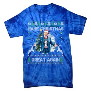 Make Christmas Great Again Ugly Funny Trump 47 Xmas Meaningful Gift Tie-Dye T-Shirt