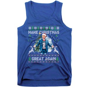 Make Christmas Great Again Ugly Funny Trump 47 Xmas Meaningful Gift Tank Top