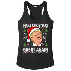 Make Christmas Great Again Funny Trump Ugly Christmas Gift Ladies PosiCharge Competitor Racerback Tank