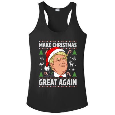 Make Christmas Great Again Funny Trump Ugly Christmas Gift Ladies PosiCharge Competitor Racerback Tank