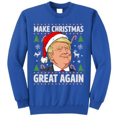 Make Christmas Great Again Funny Trump Ugly Christmas Gift Sweatshirt