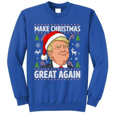 Make Christmas Great Again Funny Trump Ugly Christmas Gift Sweatshirt