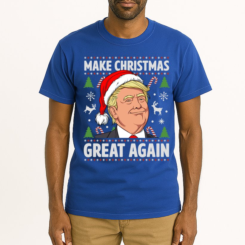 Make Christmas Great Again Funny Trump Ugly Christmas Gift Tall T-Shirt