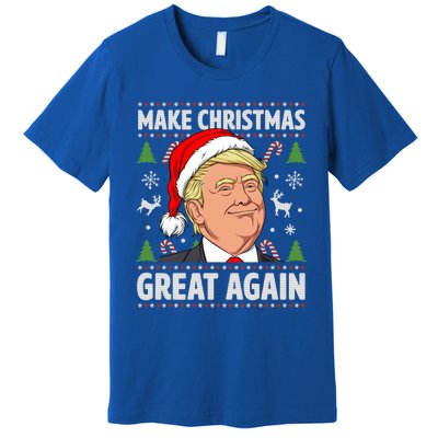 Make Christmas Great Again Funny Trump Ugly Christmas Gift Premium T-Shirt