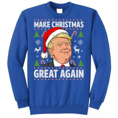 Make Christmas Great Again Funny Trump Ugly Christmas Gift Tall Sweatshirt