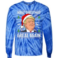 Make Christmas Great Again Funny Trump Ugly Christmas Gift Tie-Dye Long Sleeve Shirt