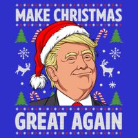 Make Christmas Great Again Funny Trump Ugly Christmas Gift Toddler Hoodie