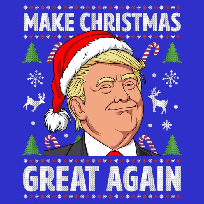 Make Christmas Great Again Funny Trump Ugly Christmas Gift Toddler Hoodie
