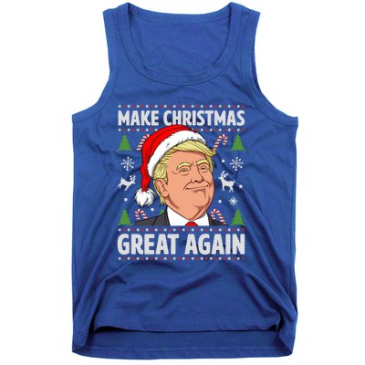 Make Christmas Great Again Funny Trump Ugly Christmas Gift Tank Top