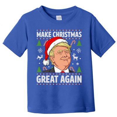 Make Christmas Great Again Funny Trump Ugly Christmas Gift Toddler T-Shirt