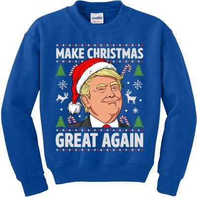 Make Christmas Great Again Funny Trump Ugly Christmas Gift Kids Sweatshirt