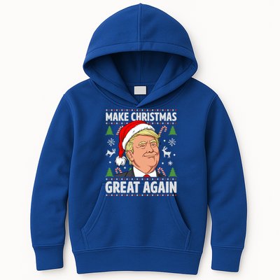 Make Christmas Great Again Funny Trump Ugly Christmas Gift Kids Hoodie