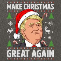 Make Christmas Great Again Funny Trump Ugly Christmas Gift Cotton Canvas Backpack