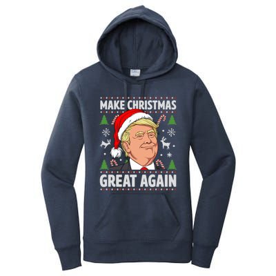 Make Christmas Great Again Funny Trump Ugly Christmas Gift Women's Pullover Hoodie