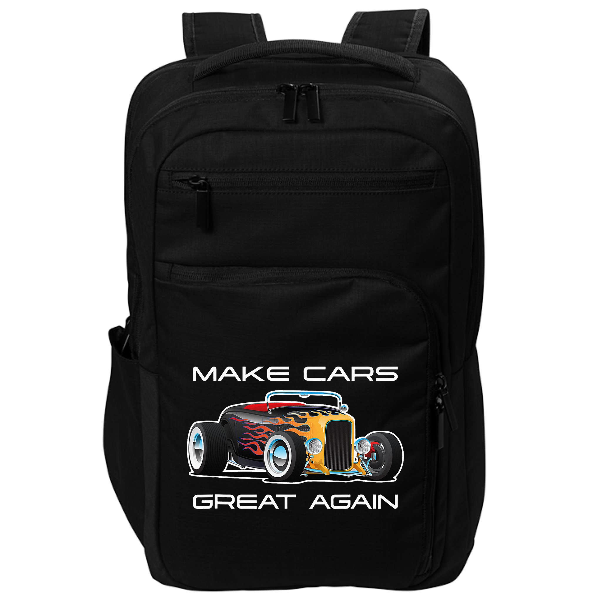 Make Cars Great Again! Classic Muscle Car Hotrod Design Impact Tech Backpack