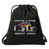 Make Cars Great Again! Classic Muscle Car Hotrod Design Drawstring Bag