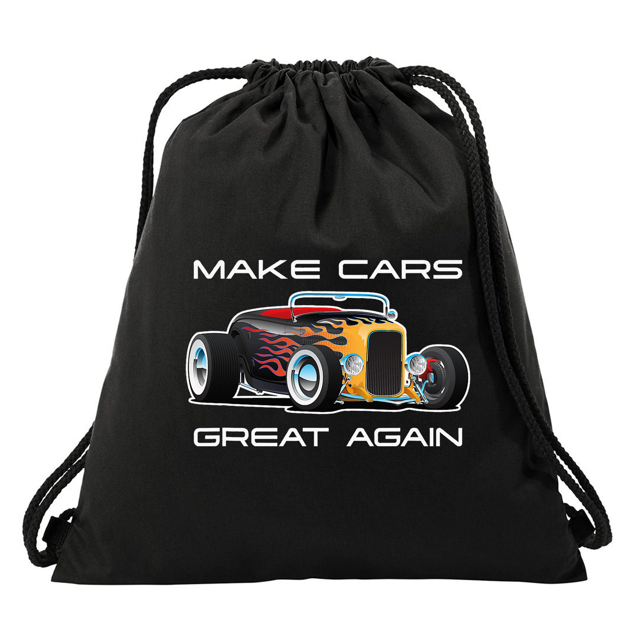 Make Cars Great Again! Classic Muscle Car Hotrod Design Drawstring Bag