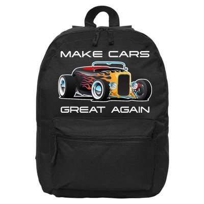 Make Cars Great Again! Classic Muscle Car Hotrod Design 16 in Basic Backpack