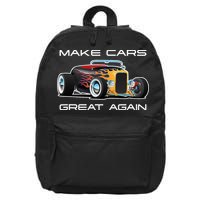 Make Cars Great Again! Classic Muscle Car Hotrod Design 16 in Basic Backpack