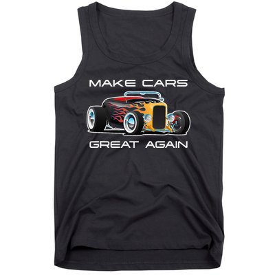 Make Cars Great Again! Classic Muscle Car Hotrod Design Tank Top