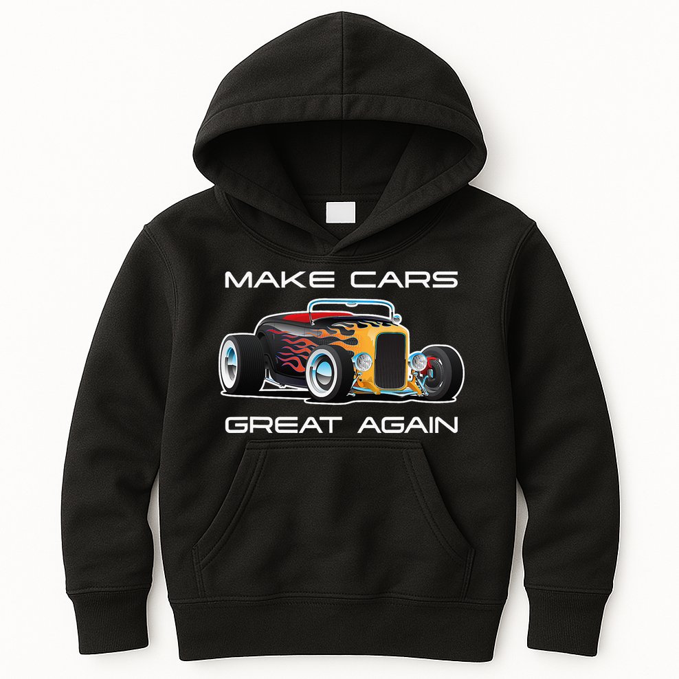 Make Cars Great Again! Classic Muscle Car Hotrod Design Kids Hoodie