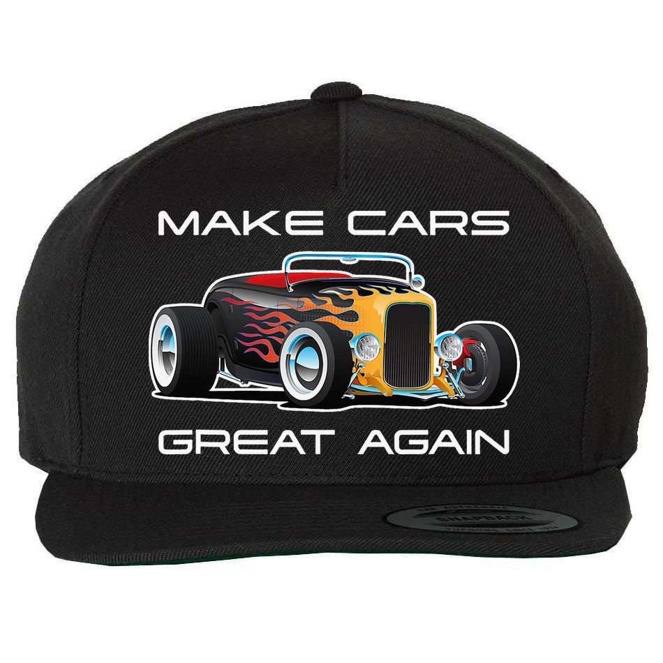 Make Cars Great Again! Classic Muscle Car Hotrod Design Wool Snapback Cap