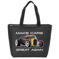 Make Cars Great Again! Classic Muscle Car Hotrod Design Zip Tote Bag
