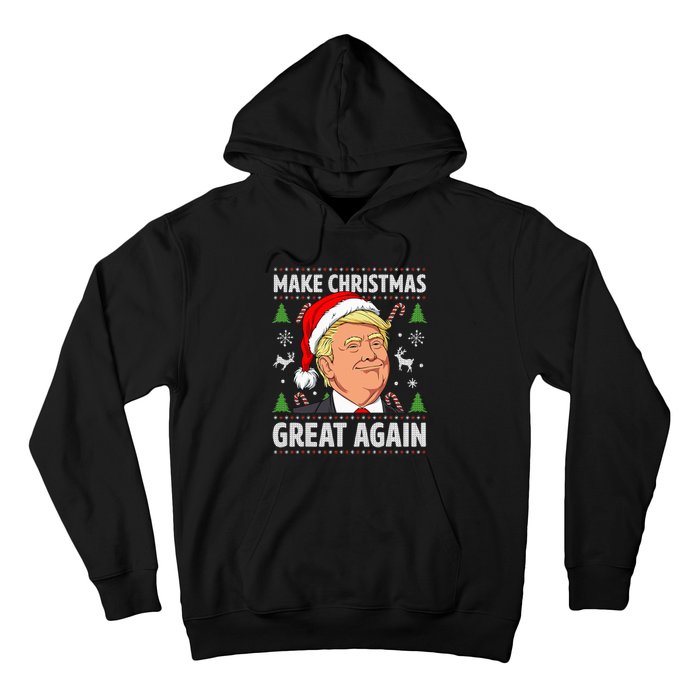 Make Christmas Great Again Funny Trump Ugly Christmas Hoodie